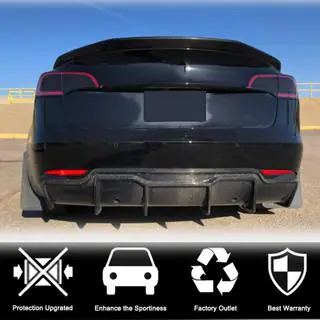 Задний диффузор V1 (2017-2023, Карбон) Tesla Model 3 2017- гг. фото 4