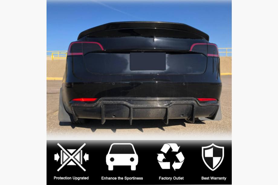 Tesla Model 3 2017- гг. Диффузор Заднего Бампера Карбон V2 (2016-2022) Фото 3