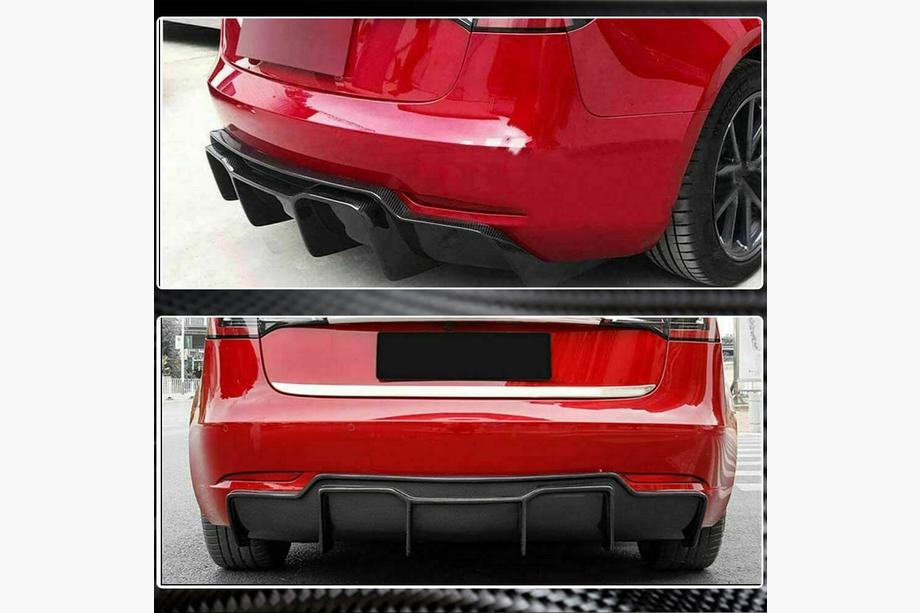 Tesla Model 3 2017- гг. Диффузор Заднего Бампера Карбон V2 (2016-2022) Фото 4