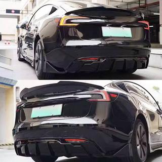 Диффузор заднего бампера ABS V6 Tesla Model 3 2017- гг. фото 2