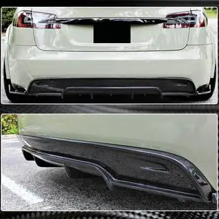 Задний диффузор V1 (2016-2021, Карбон) Tesla Model S 2012– гг. фото 4