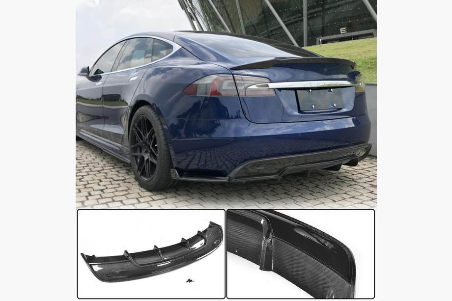 Tesla Model S 2012– гг. Задний диффузор V2 (2016-2021, Карбон) Image