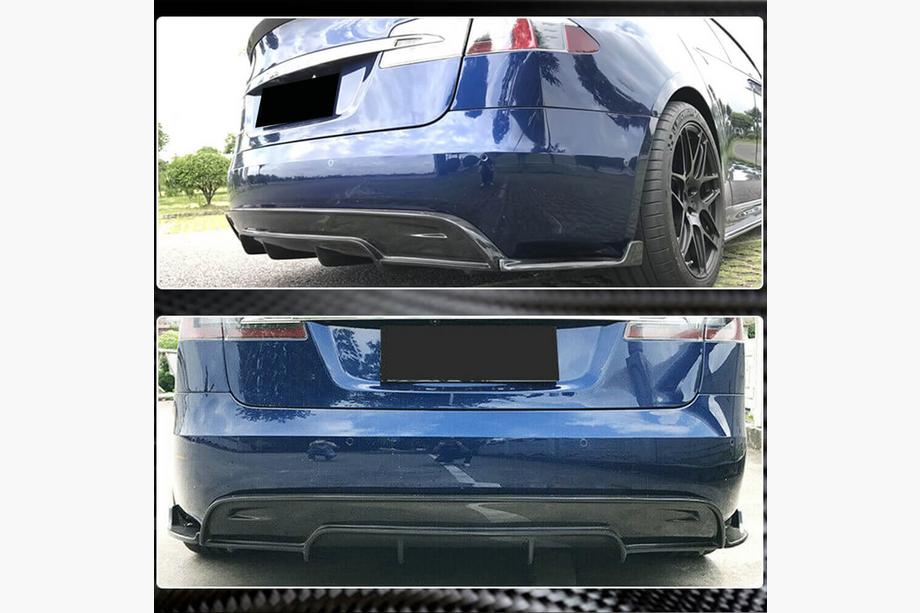 Tesla Model S 2012– гг. Задний диффузор V2 (2016-2021, Карбон) Фото 3