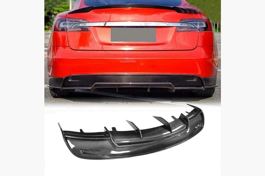 Tesla Model S 2012– гг. Диффузор заднего бампера FRP V2 Image