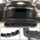 Tesla Model X 2015- гг. Диффузор заднего бампера (2015-2021, Карбон) фото 1