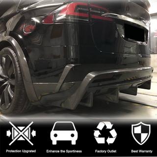 Диффузор заднего бампера Карбон V3 (2016-2020) Tesla Model X 2015- гг. фото 3