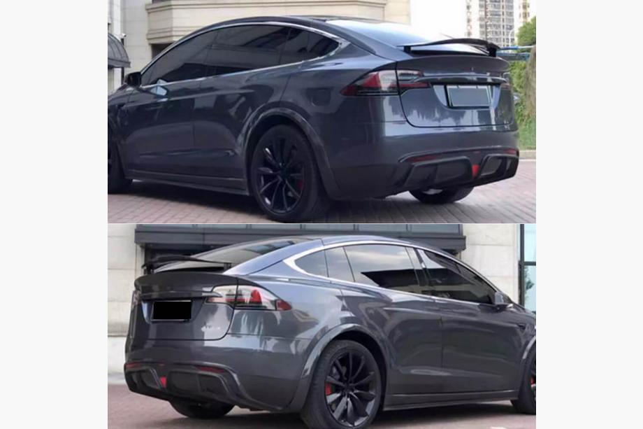 Tesla Model X 2015- гг. Задний диффузор для Plaid 2021-2025, карбон Фото 3