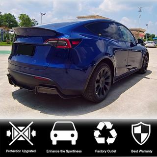 Диффузор заднего бампера Сухой карбон V1 (2019-2021) Tesla Model Y 2020- гг. фото 3