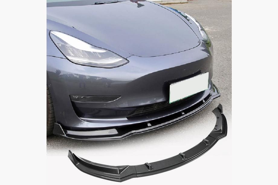 Tesla Model 3 2017- гг. Передний бампер Лип ABS V8 (2017-2019) Фото 1