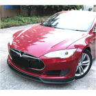 Tesla Model S 2012– гг. Накладка на передний бампер Lip V2 (2012-2016, Карбон) фото 2