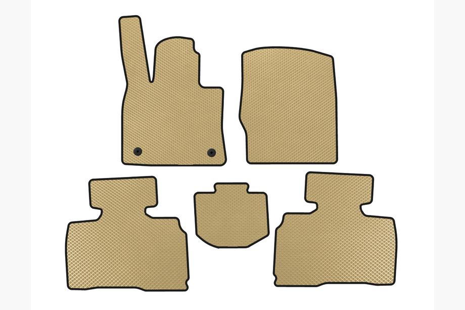 Ford Explorer 2019- гг. Коврики EVA (2 ряда, 7-местный, Бежевые) Image