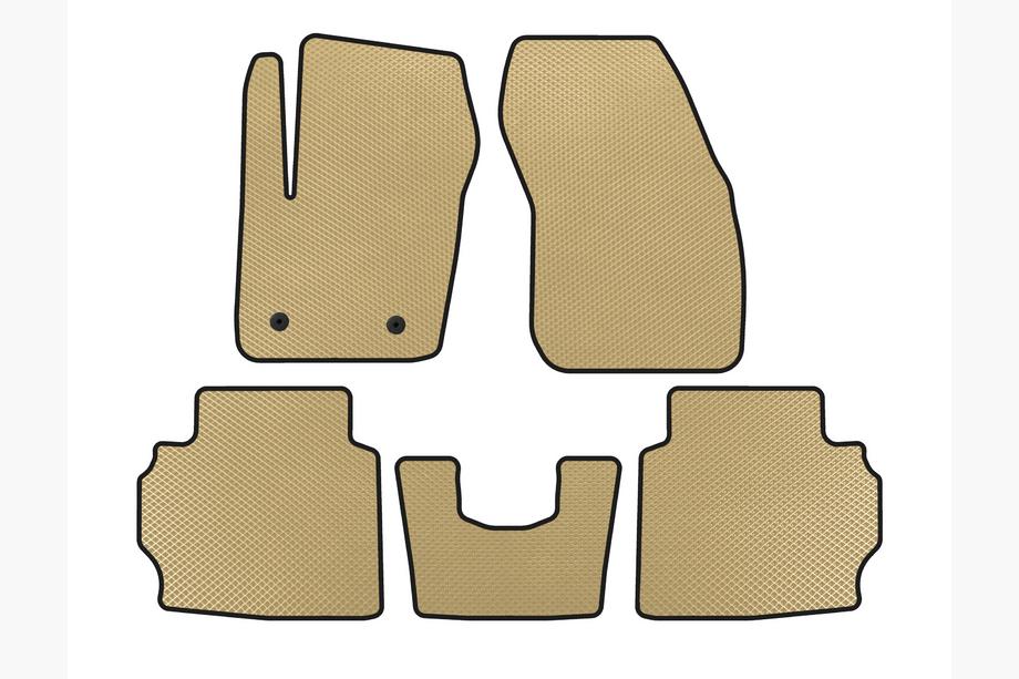 Ford Mondeo 2014-2022 гг. Коврики EVA (LB, Бежевые) Image