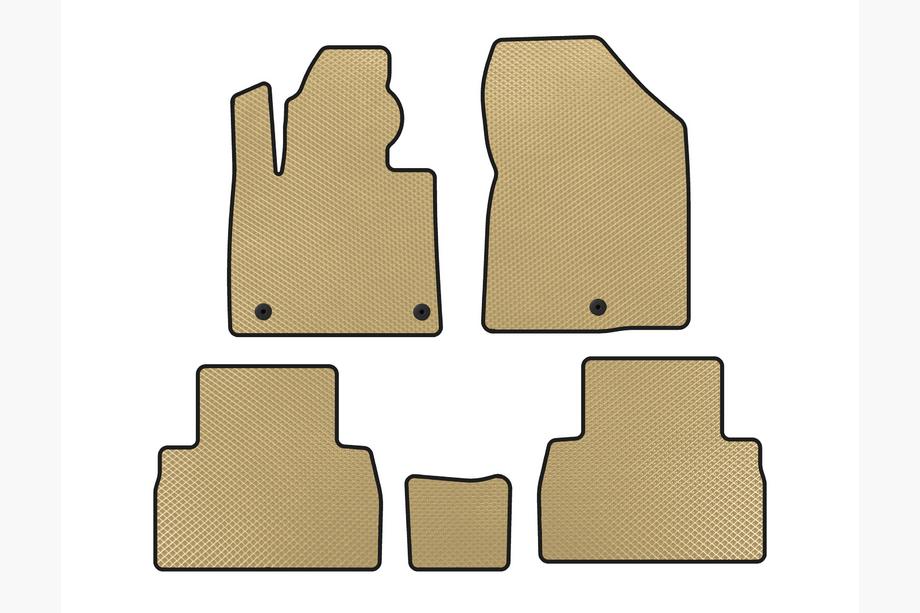Hyundai Santa Fe 4 2018-2023 гг. Коврики EVA (2018-2020, Бежевые) Image