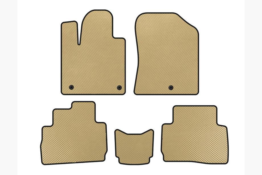 Hyundai Santa Fe 4 2018-2023 гг. Коврики EVA (2020-2023, Бежевые) Image