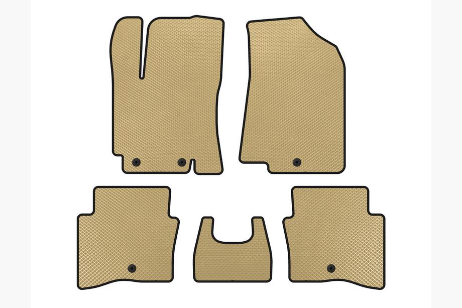 Kia Rio 2012-2017 гг. Коврики EVA (SD, Бежевые) Image