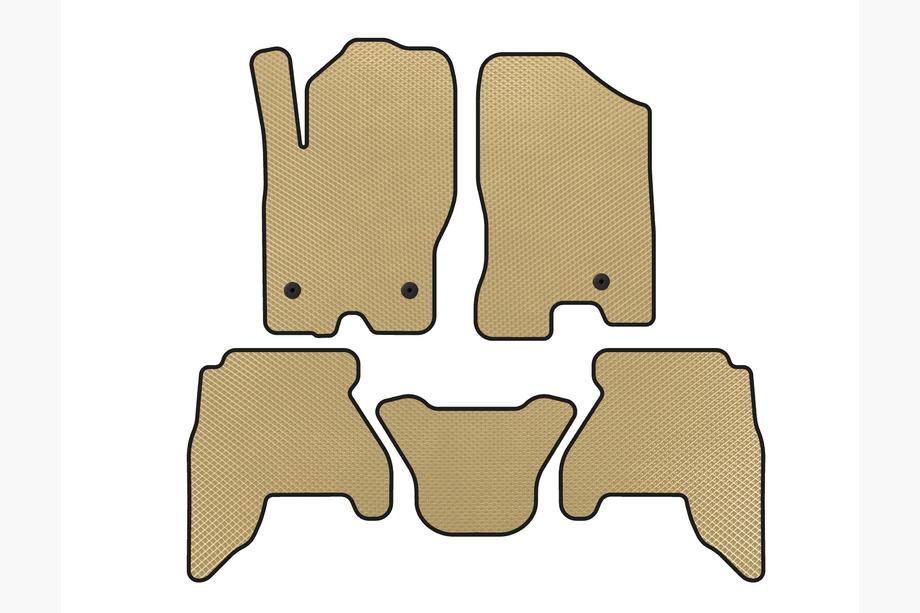 Nissan Pathfinder R51 2005-2014 гг. Коврики EVA (2 ряда, Бежевые) Image