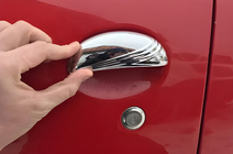 Toyota Aygo 2007-2014 гг. Хромированные Накладки на Ручки Дверей (4 шт, Нержавейка) фото 1