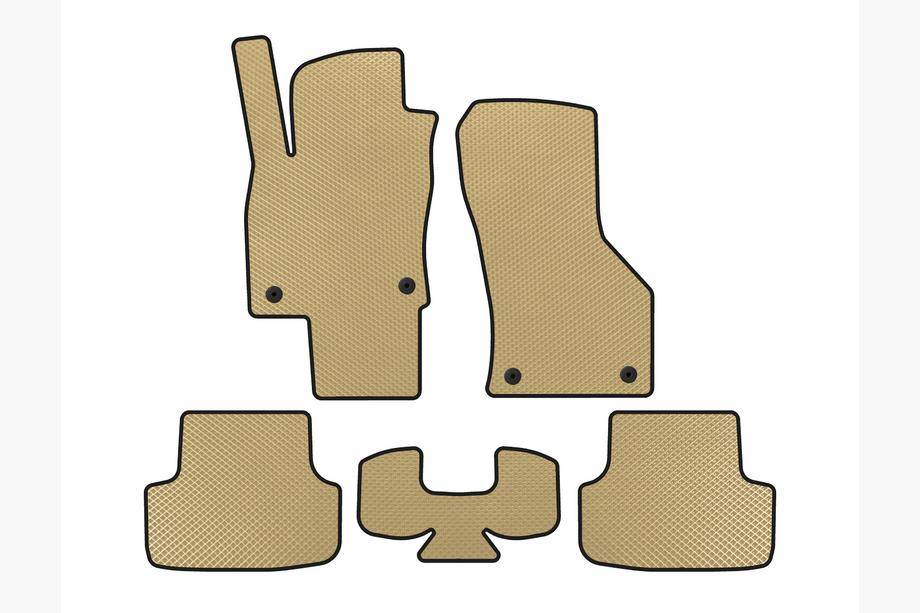Seat Leon 2013-2020 гг. Коврики EVA (Бежевые) Image