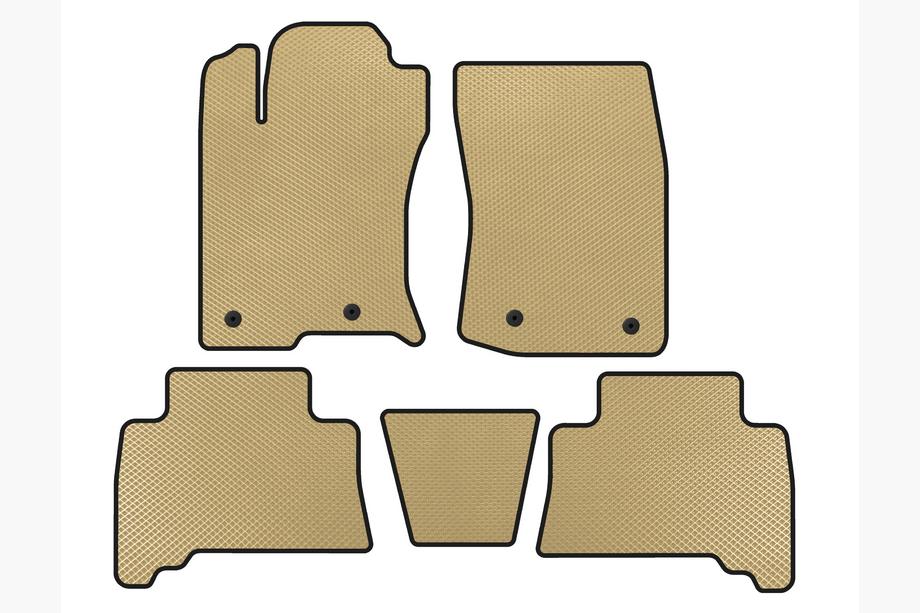 Toyota 4Runner 2009-2024 гг. Коврики EVA (2009-2014, Бежевые) Image