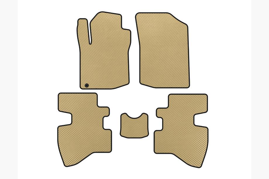 Toyota Aygo 2007-2014 гг. Коврики EVA (2007-2009, HB, 3-дверный, Бежевые) Image