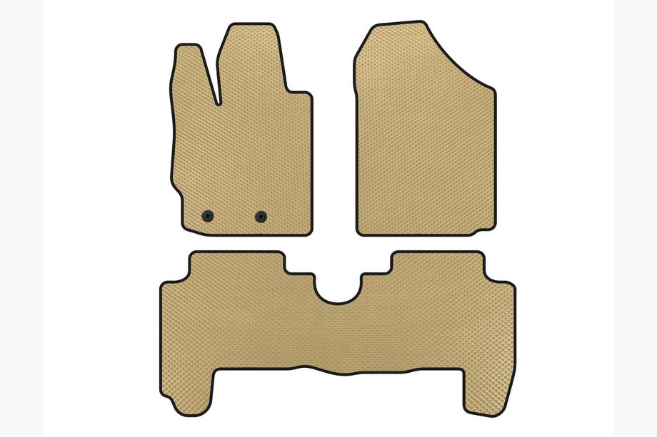 Toyota Yaris 2006-2011 гг. Коврики EVA (HB, 5-дверный, Бежевый) Image