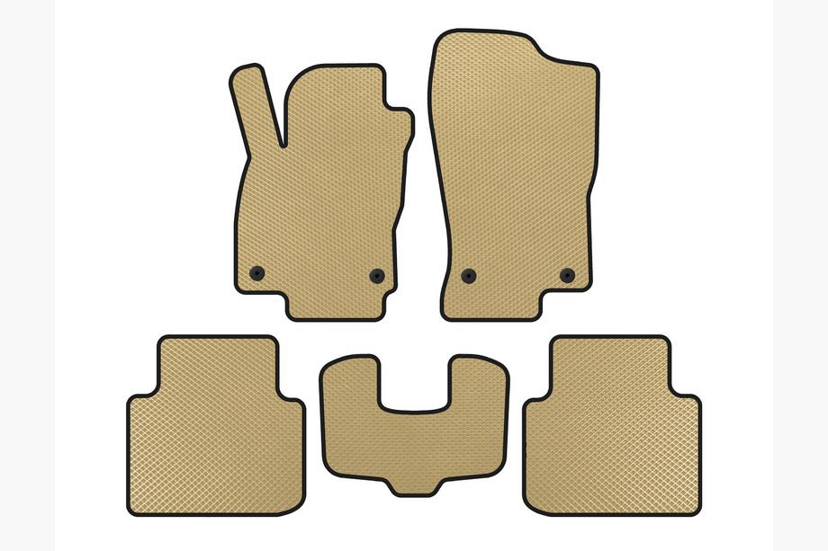 Volkswagen Arteon 2017-2025 гг. Коврики EVA (2022+, LB, Бежевые) Image