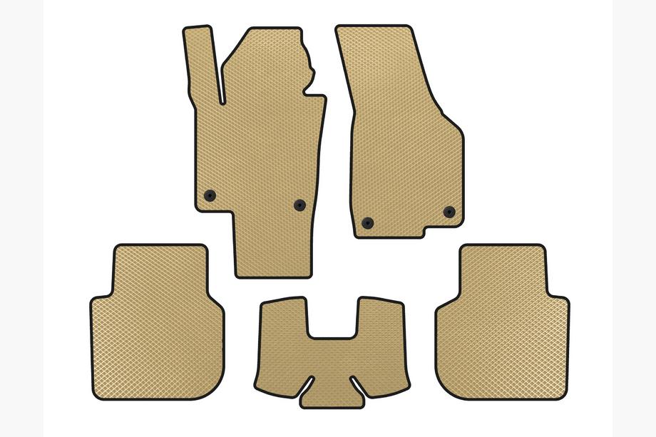 Volkswagen Passat B8 2015-2023 гг. Коврики EVA (2015-2019, SD, Бежевые) Image