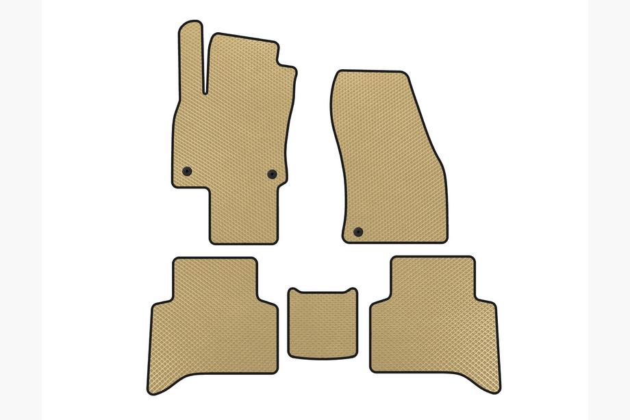 Volkswagen Touran 2015- гг. Коврики EVA (5-местный, Бежевые) Image