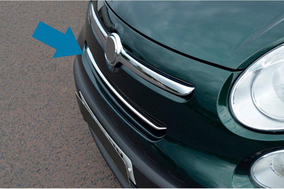 Fiat 500/500L 2013-2022 гг. Хром Накладки на Решетку (Popstar, Нержавейка) Фото 2