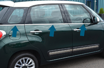 Fiat 500/500L 2013-2022 гг. Молдинги стекол (6 шт, нержавейка) фото 2