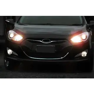 Окантовка решетки радиатора (1 шт, нержавейка) Hyundai I-40 2011-2019 гг. фото 1