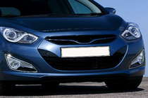 Hyundai I-40 2011-2019 гг. Хромированные накладки на противотуманные фары (2 шт., нерж. сталь) фото 1