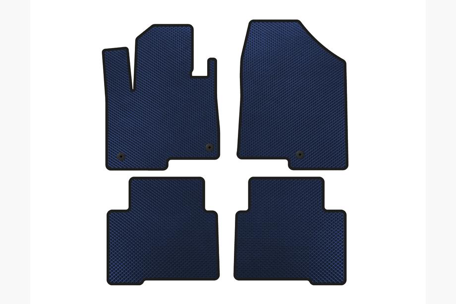 Hyundai Santa Fe 4 2018-2023 гг. Коврики EVA (2 ряда, для Grand, Синий) Image