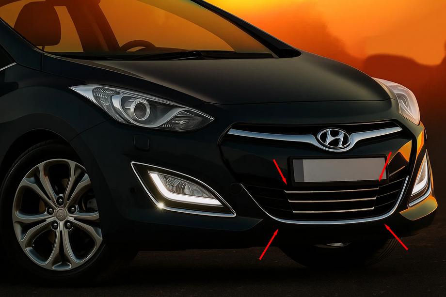 Накладки на нижнюю решетку и окантовку STYLE (нержавейка) Image