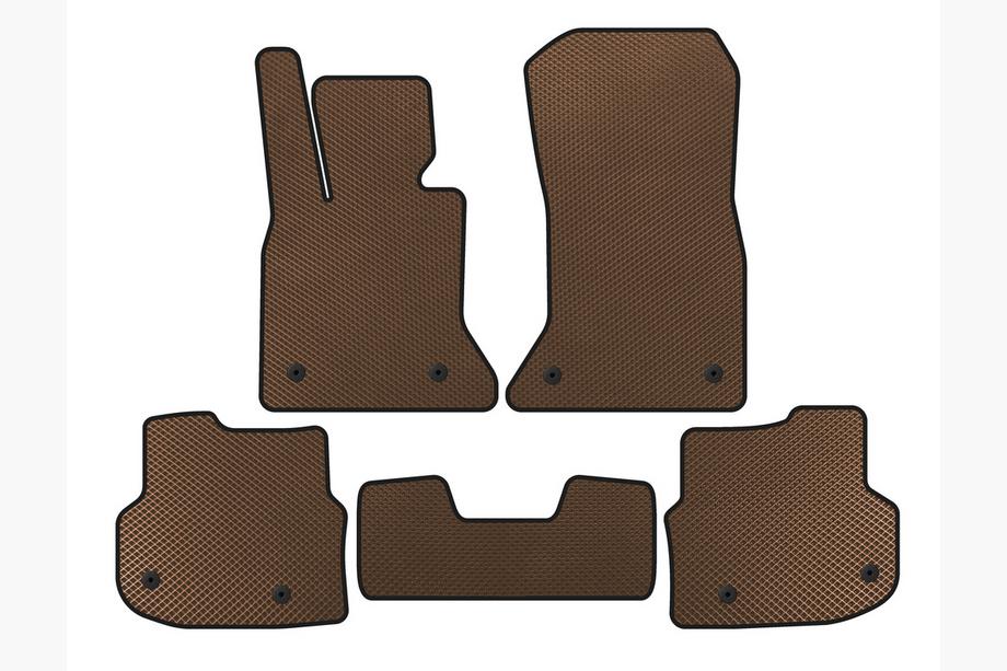 BMW 5 серия F10/F11 2010–2016 гг. Коврики 2010-2013 (EVA, коричневые) Image