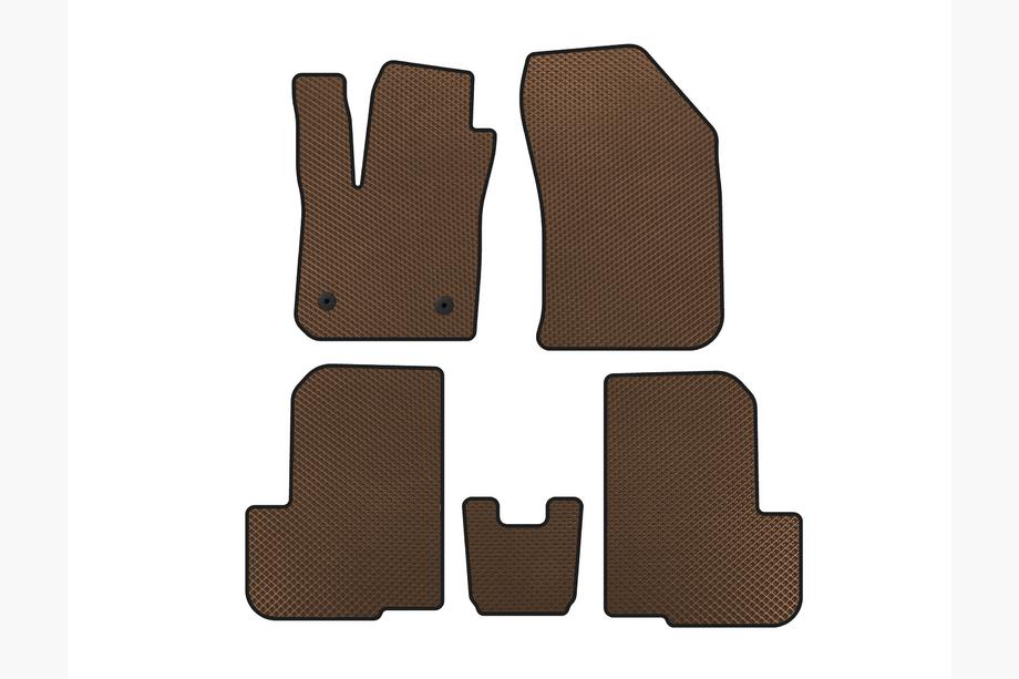 Dacia Lodgy 2012-2022 гг. Коврики EVA (2 ряда, 7-местный, Коричневые) Image