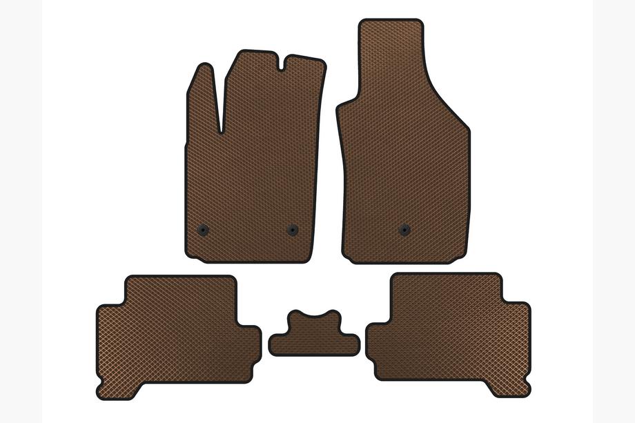 Fiat 500/500L 2013-2022 гг. Коврики EVA (HB, Электро, Коричневый) Image