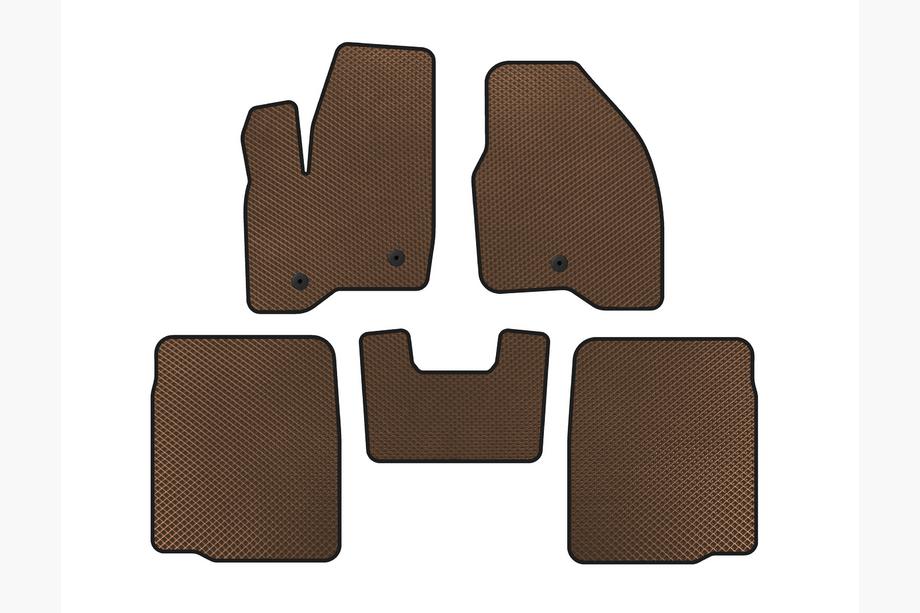 Ford Explorer 2011-2019 гг. Коврики EVA (2 ряда, 2011-2015, Коричневые) Image