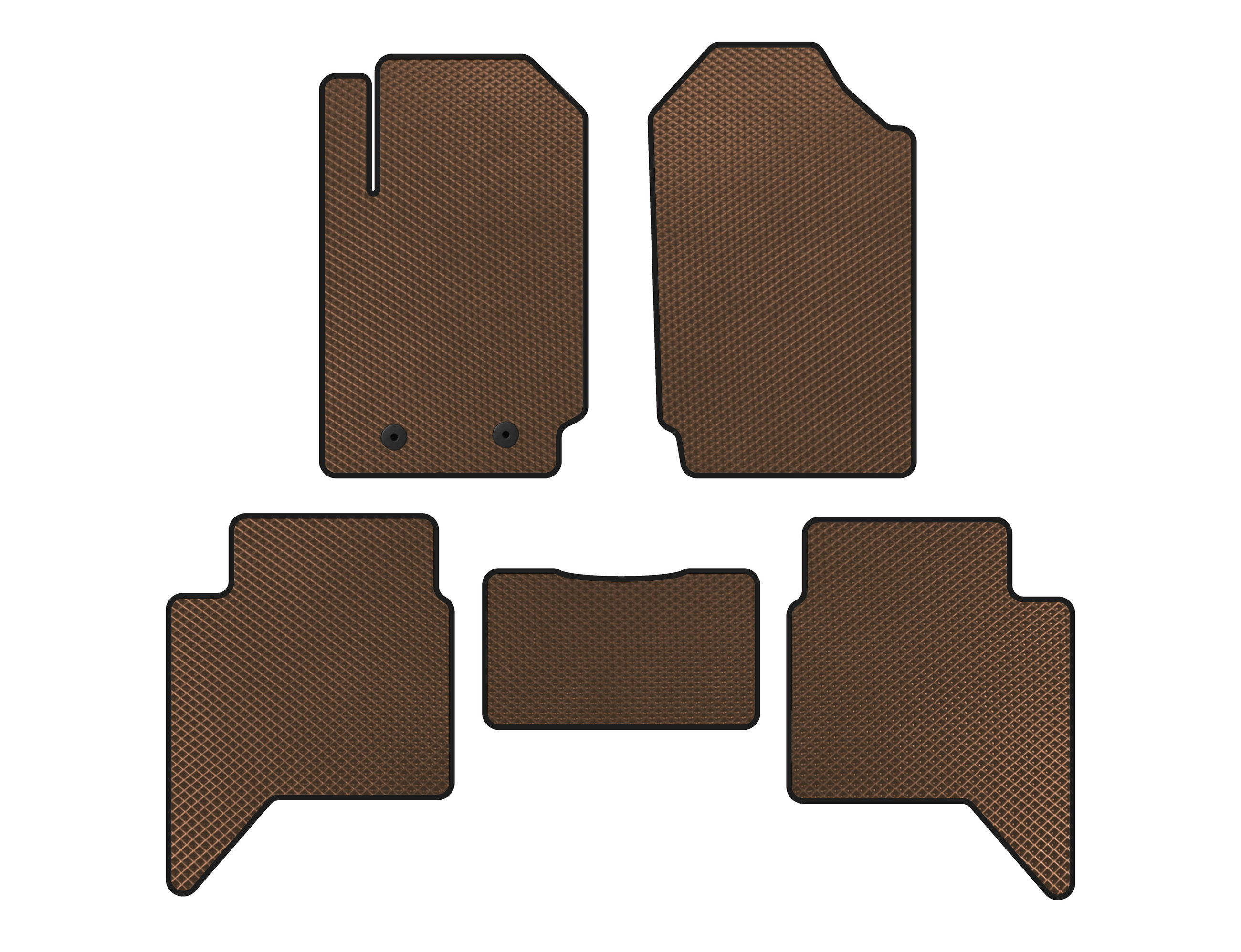 Килимки EVA (Коричневий) для Ford Ranger 2011-2022 рр - фото 1