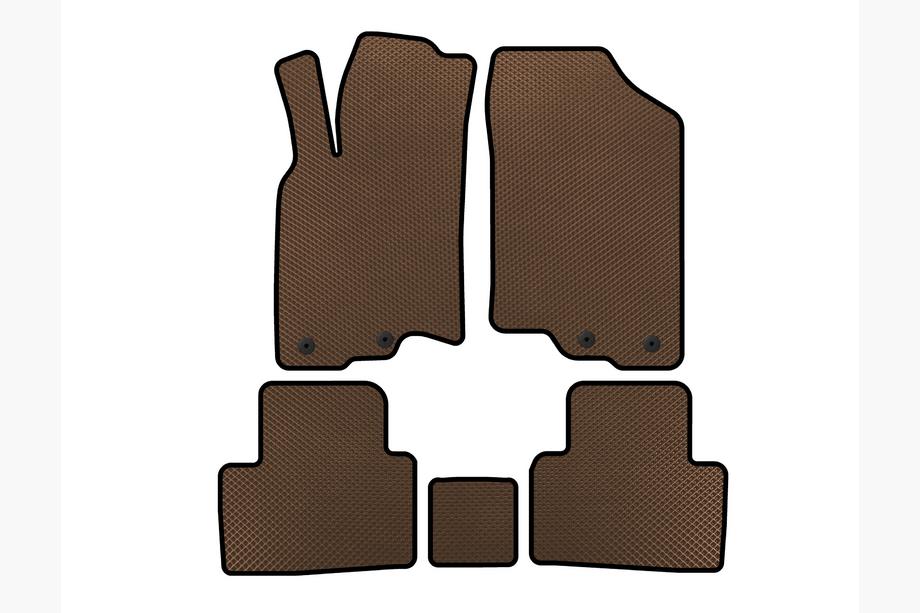 Honda Insight II 2009-2014 гг. Коврики EVA (HB, Гибрид, Коричневые) Image