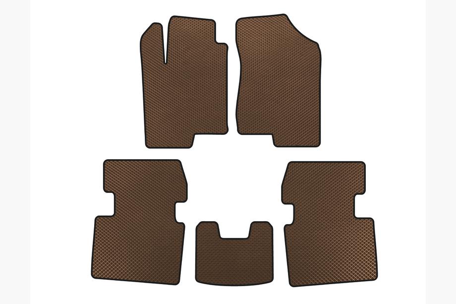 Hyundai Sonata NF 2004-2009 гг. Коврики EVA (Коричневые) Image