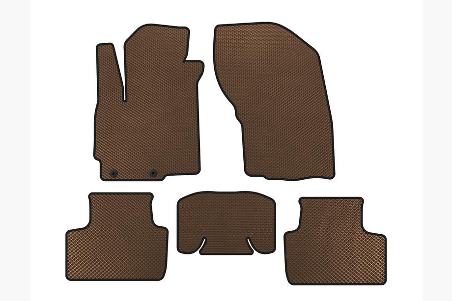 Mitsubishi ASX 2010-2023 гг. Коврики EVA (2019-2023, Коричневые) Image