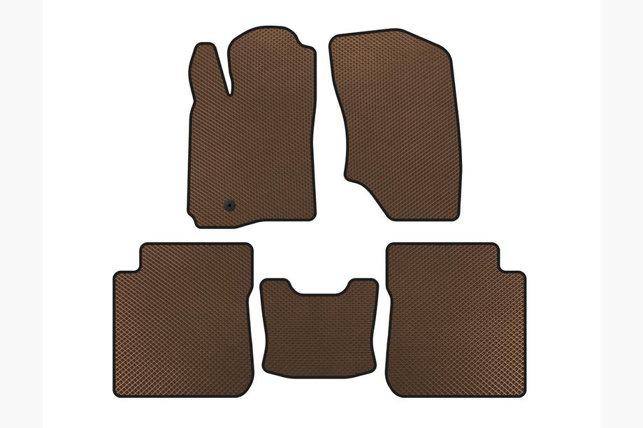 Mitsubishi Outlander 2001-2006 гг. Коврики EVA (Коричневые) Image