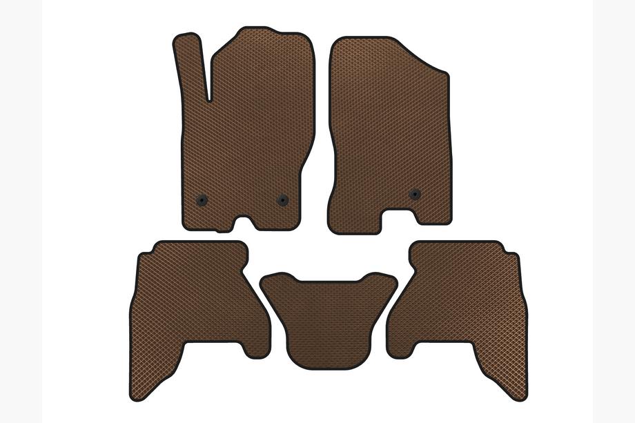 Nissan Pathfinder R51 2005-2014 гг. Коврики EVA (2 ряда, Коричневые) Image