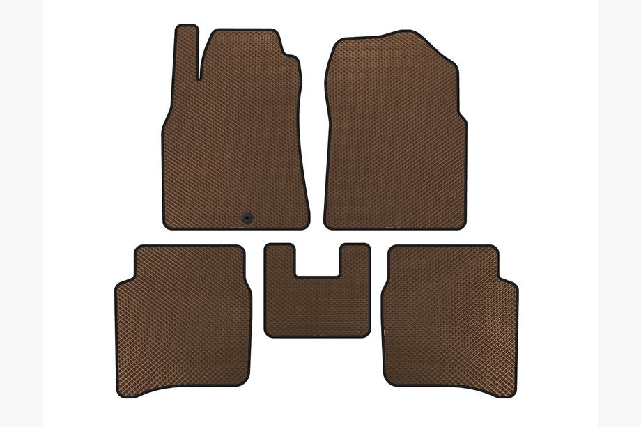 Nissan Primera P12 2002-2007 гг. Коврики EVA (SD, Коричневые) Image