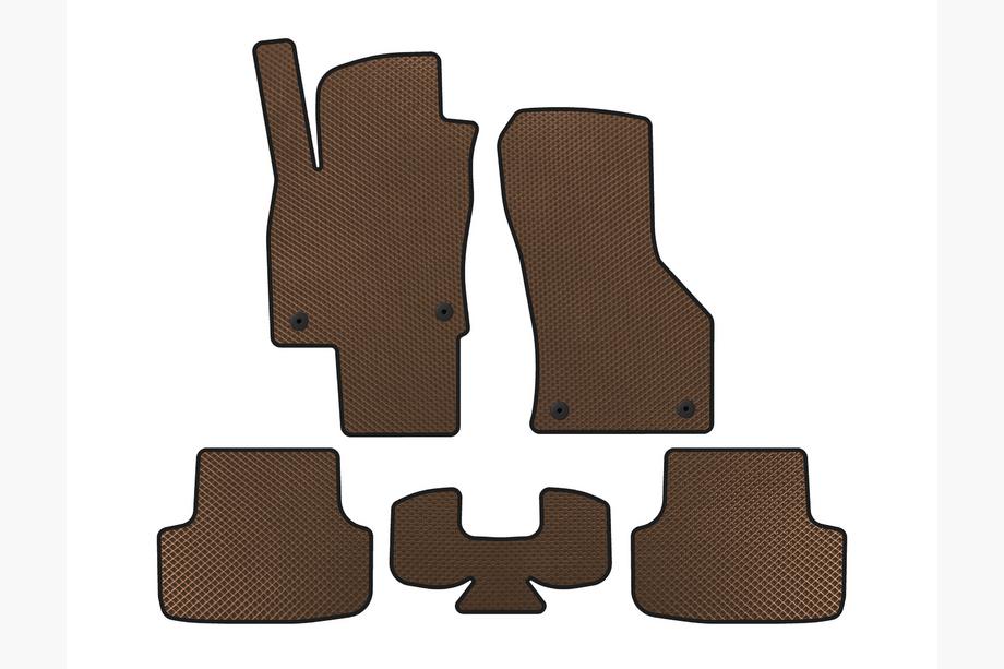 Seat Leon 2013-2020 гг. Коврики EVA (Коричневые) Image