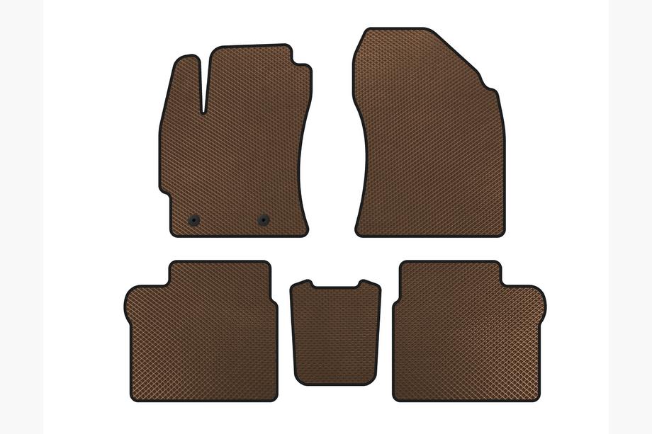 Toyota Corolla 2013-2019 гг. Коврики EVA (2016-2019, SD, Коричневые) Image