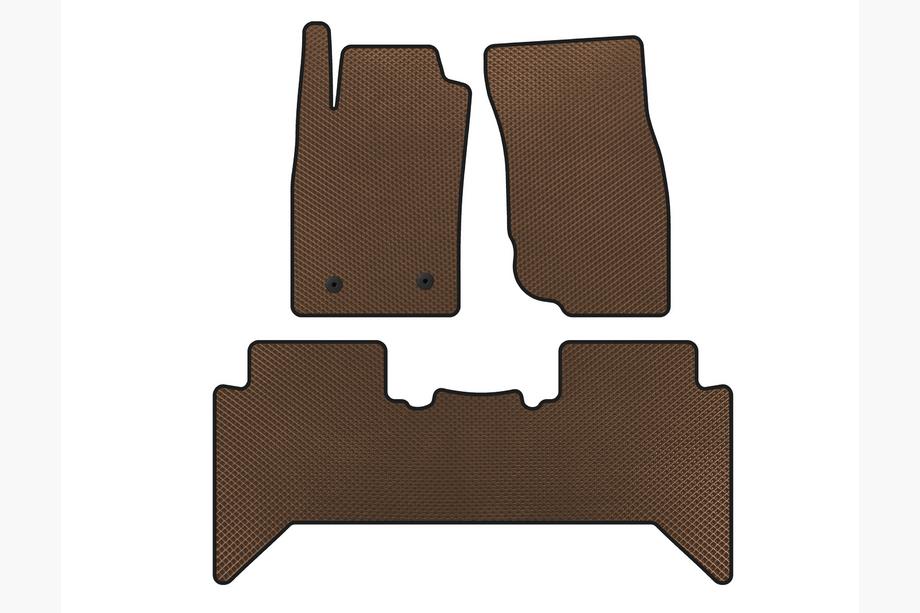 Toyota Hilux 2006-2015 гг. Коврики EVA V2 (Коричневые) Image