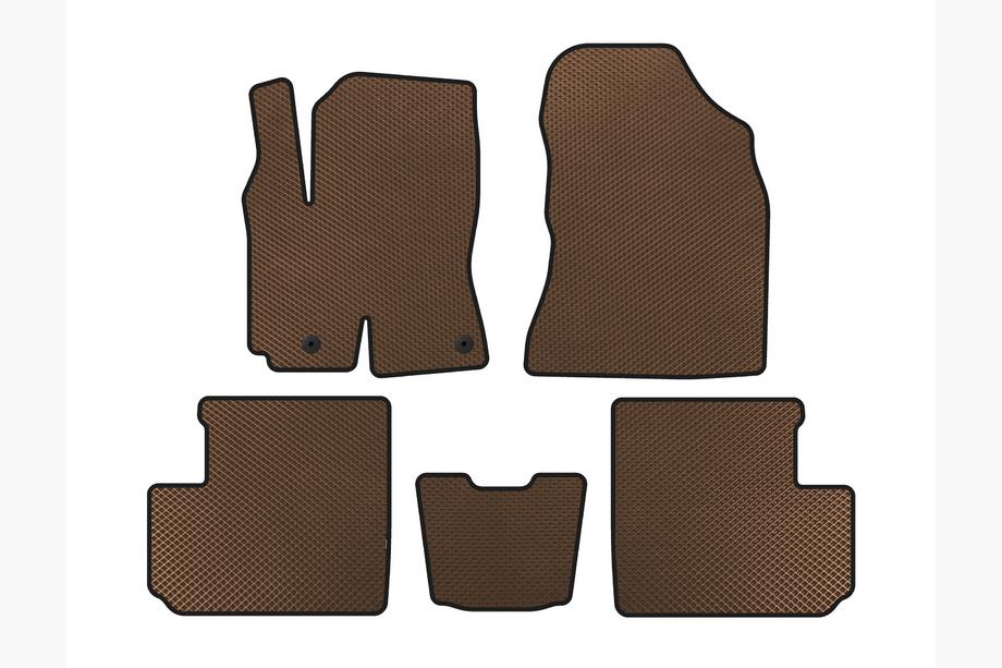 Toyota Rav 4 2001-2005 гг. Коврики EVA (Коричневые) Image