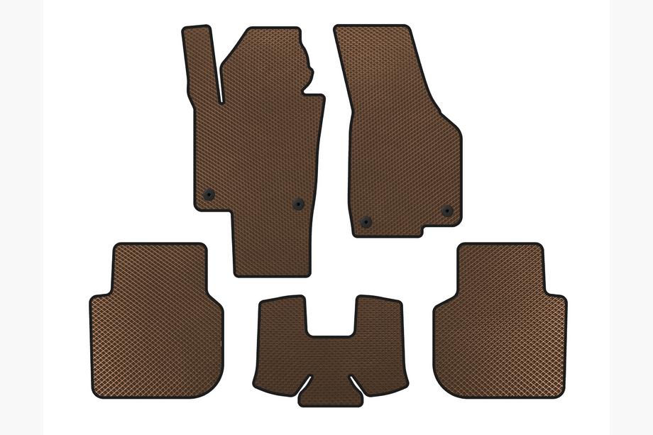 Volkswagen Passat B8 2015-2023 гг. Коврики EVA (2015-2019, SD, Коричневые) Image